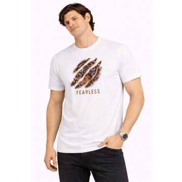 Super Combed Cotton Rich Piqué Round Neck T-Shirt – White
