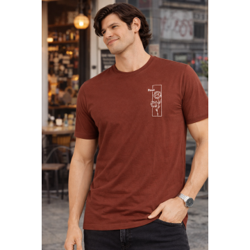 Super Combed Cotton Rich Piqué Round Neck T-Shirt – Brown
