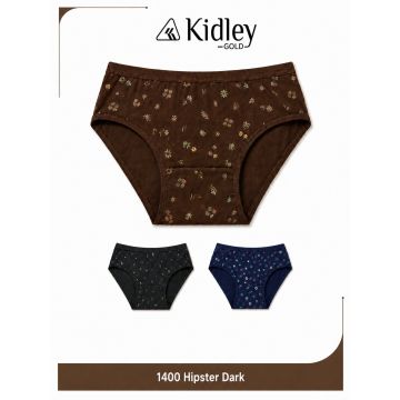 Kidley Pure Cotton Hipster Panty – Dark Assorted (1400)