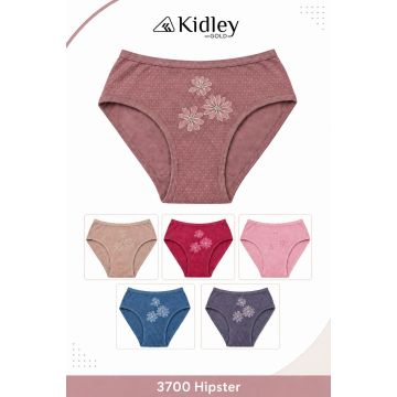 Kidley Double Jersey Cotton Floral Hipster Panty – Assorted (3700)