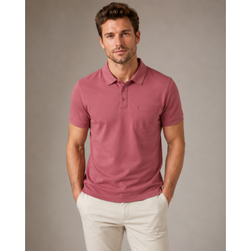Men’s Mercerised Cotton Pique Polo T-Shirt – Light Coral Smart Casual Wear