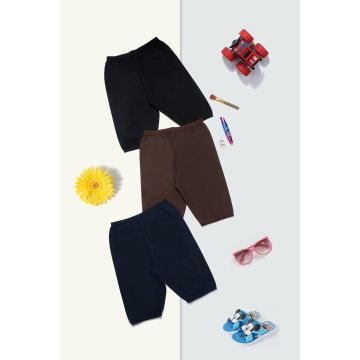 Queeny Long Cotton Cycling Shorts – Black, Navy, Brown