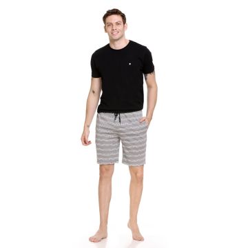 Grey Stripe Shorts
