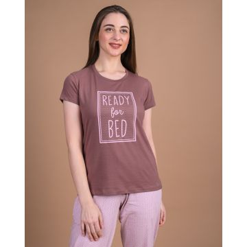 Cotton women nightsuit Beige
