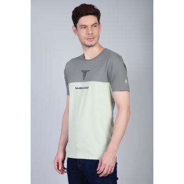 Cotton round neck L.Green Tee