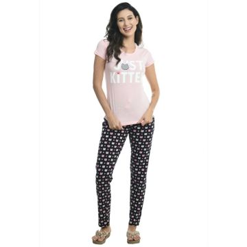 Cotton Nightsuit Light Pink