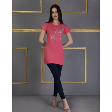 Lycra Long top Coral