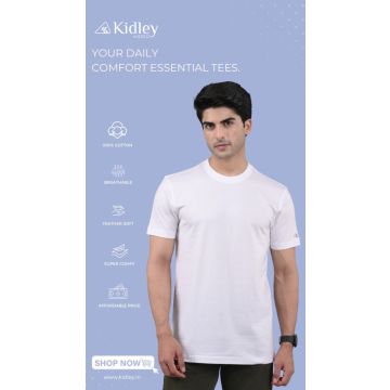 Cotton Men's Round Neck Tees (pack of 2)