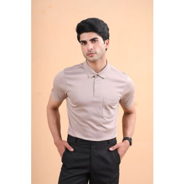 Mercerised Cotton Polo Sepia Rose
