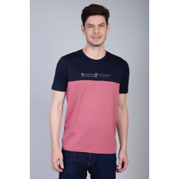 Cotton Round neck pink tee