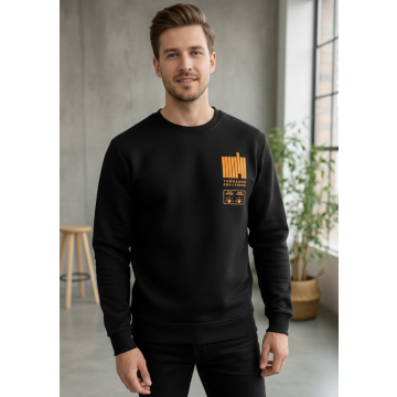 Ascent Black Premium Sweatshirt with Graphic Chest Print