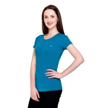 bamboo cotton women teal top