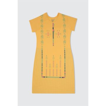 long kurti yellow
